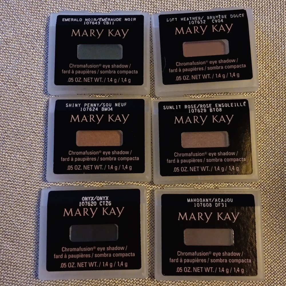 Lot of 6 Mary kay eye shadows. All brand new. See pictures for colors.